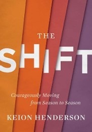 The Shift by Kelion Henderson, featuring a dynamic abstract design with vibrant colors and geometric shapes.